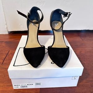 BP D’Orsay Pointed Heel with Ankle Strap
